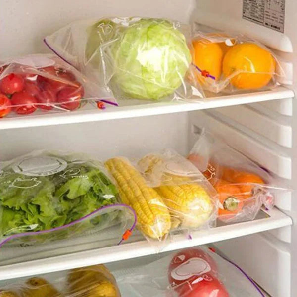 Pack of 15 Medium Size Food Storage Slider Bag Freezer Zipper Bags