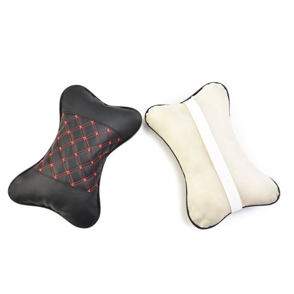 2pcs Car Neck Pillow Soft Breathe Car Auto Head Neck Rest Cushion Headrest Pillow Pad(random Color )