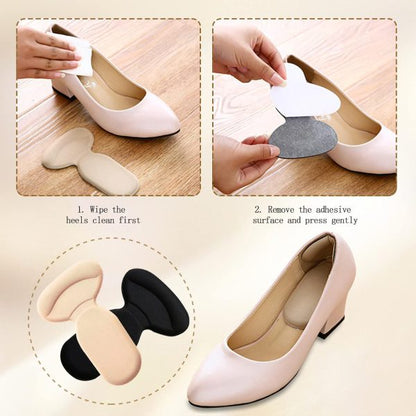 2pcs Insole Heel Cushion Pads, Shoe Grip Heel Protector, Foot Care Protector Sticky Heel Cushion Inserts For Women & Men