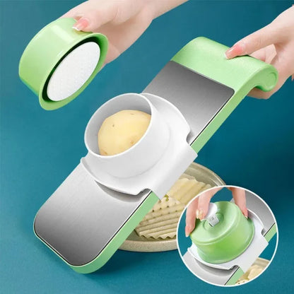 5in1 Vegetable Cutter Stainless Steel Multifunctional Grater For Vegetables Slicers Shredders Peeler (random Color)