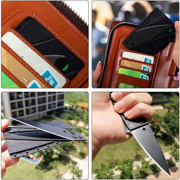 Card Folding Knife | Pocket Safety Cardsharp Blade Small Pocket Survival Knive For Camping, Survival, Fishing, Emergencies