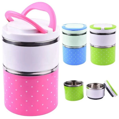 Lunch Box 2 Layer For Kids And Adults (random Color) 930ml