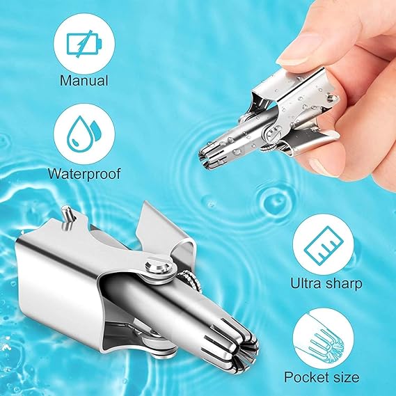 Mini Portable Stainless Steel Manual Nose Hair Trimmer