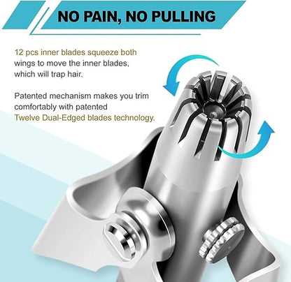 Mini Portable Stainless Steel Manual Nose Hair Trimmer