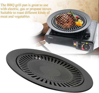 Non Stick Grill BBQ 32cm / BBQ Grill Frying Pan Non-stick Korean Traditional Cast Iron Grill Pan