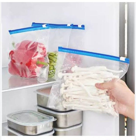 Pack of 15 Medium Size Food Storage Slider Bag Freezer Zipper Bags