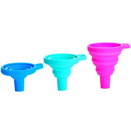 Pack Of 3 Silicone Oil Funnel, Kitchen Liquid Oil Dispensing Tool (random Color)