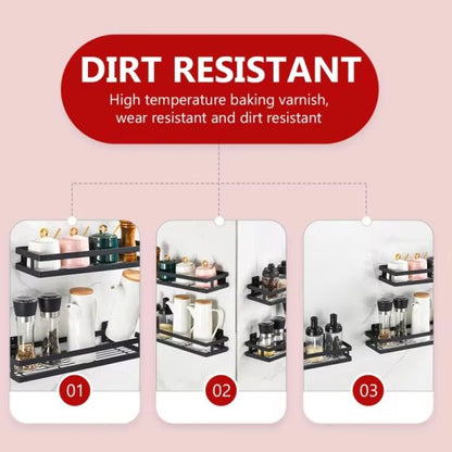 Premium Quality Metal Wall Mounted Rack Kitchen Shelf Condiment Rack Kitchen Organizer Storage Shelf