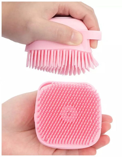 Soft Silicone Bath Brush With Hooks Baby Showers Cleaning Bath Brushes Mud Dirt Remover Massage Back Scrub Showers (random Color)